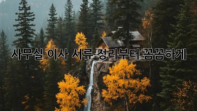 사무실 이사? 서류 정리부터 꼼꼼하게!
